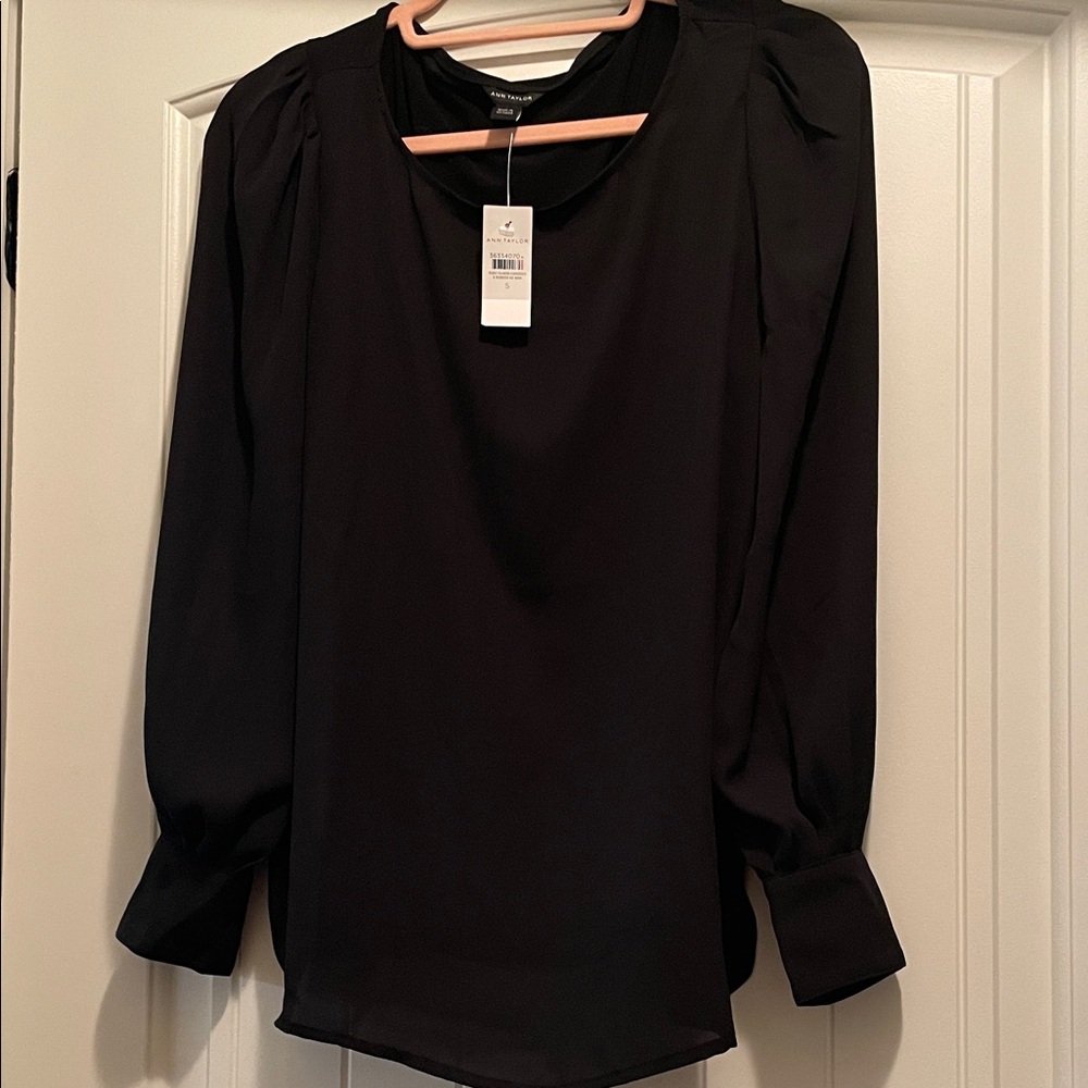 Ann Taylor Elegant Black Blouse